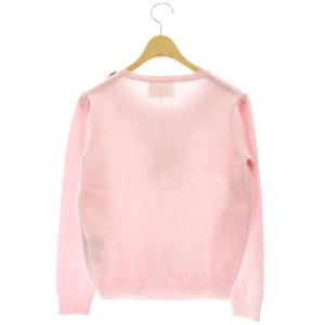 Chesty フラワー装飾 カーディガン 長袖 ニット F ピンク