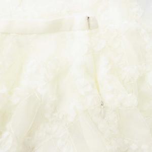 Chesty 装飾チュールスカート ロング ミモレ フレア 1 オフホワイト
