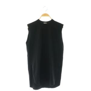 ATON ラウンド ヘム タンクトップ ブラック 23SS✨