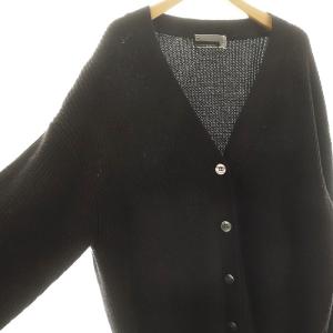 CHAOS 22AW スロートニットカーディガン 長袖 Vネック フロントボタン ウール F チャコールグレー /YQ