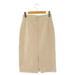 UNITED ARROWS SLAB タイトスカート ロング タック ストレッチ 36 ベージュ