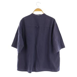 MHL. 23SS ORGANIC COTTON SHIRTING トップス シャツ ブラウス 七分袖 バンドカラー プルオーバー コットン