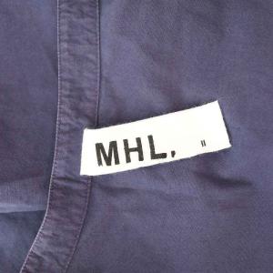 MHL. 23SS ORGANIC COTTON SHIRTING トップス シャツ ブラウス 七分袖 バンドカラー プルオーバー コットン