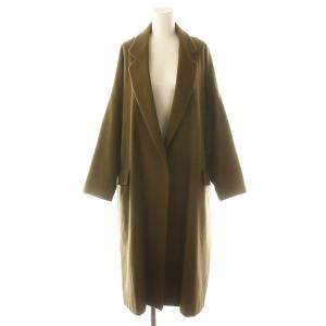 ウール チェスターコート アウター ロング 茶 ブラウン /DF OS
