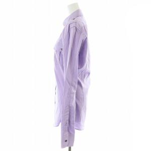GUCCI エポレット付き シャツ カジュアル 長袖 ステンカラー 紫 パープル