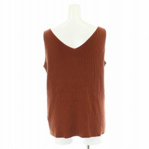 L'Appartement Back V Rib タンクトップ ニット F 茶 ブラウン 19080560007510