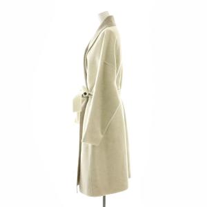 yoshie inaba カシュクールコート ショールカラー ロング アウター ウール ベルト付き 9 オフホワイト