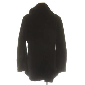 OLD ENGLAND ウール ショートコート Pコート ピーコート アウター ミドル丈 36 黒 ブラック