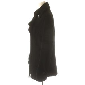 OLD ENGLAND ウール ショートコート Pコート ピーコート アウター ミドル丈 36 黒 ブラック