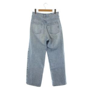 upper hights THE NIECE ハイライズストレート デニムパンツ ジーンズ ダメージ加工 22 青 ブルー