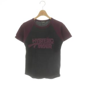 ラグランカットソー Tシャツ ロゴ 半袖 F 紫 パープル ダークグレー