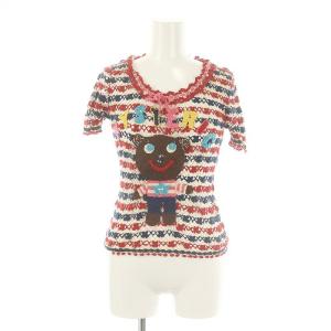 GRUNGE POPS メッシュ ニット カットソー F マルチカラー