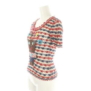 HYSTERIC GLAMOUR GRUNGE POPS メッシュ ニット カットソー F マルチカラー