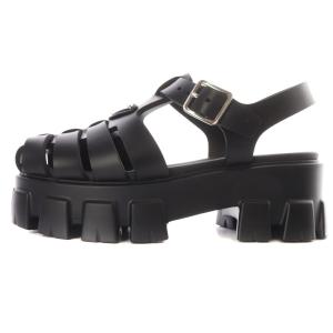 PRADA モノリス ラバー サンダル 37 ブラック