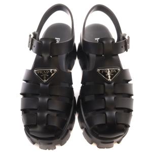 PRADA モノリス ラバー サンダル 37 ブラック