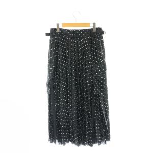 sacai 23SS Polka Dot Print Skirt 3 ブラック