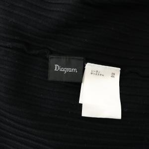 Diagram GRACE CONTINENTAL 袖フリルニットトップス カットソー 長袖 リブ 36 黒 ブラック