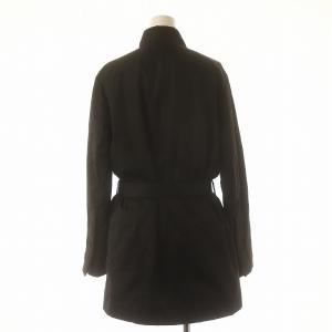 PRADA ベルト付き ロゴ ナイロン コート 40 ブラック