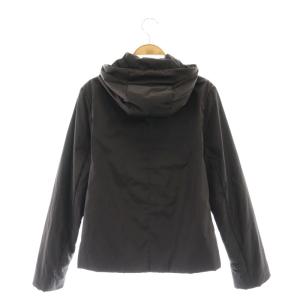 PRADA ロゴ ナイロン フルジップ フードジャケット 38 ダークブラウン