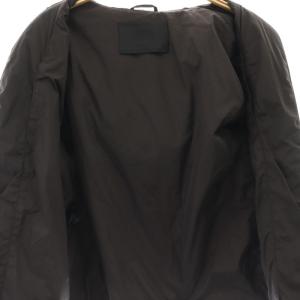 PRADA ロゴ ナイロン フルジップ フードジャケット 38 ダークブラウン