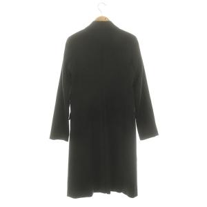 Theory ストライプロングコート アウター チェスター 総裏地 カシミヤ混 2 ダークグレー グレー