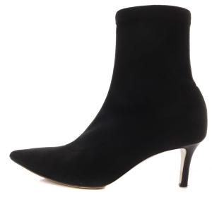 ショートブーツ ピンヒール スエード ポインテッドトゥ 36 23-23.5cm 黒 ブラック /SR34