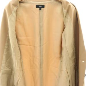 Theory TRACEBLE WOOL SHAWL BLAZER DR ロングジャケット テーラード ダブル 総裏地 2 ブラウンベージュ