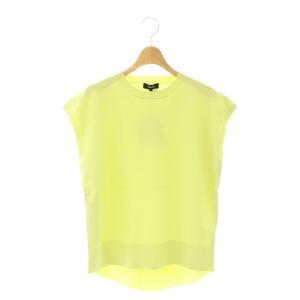 タグ付き 22SS COMPACT CREPE COCCON PO サマーニット カットソー ノースリーブ S ライムグリーン