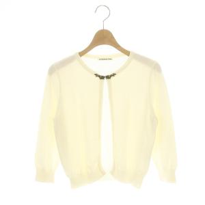 ドラゴン金具カーディガン ニット 七分袖 0 オフホワイト /DO OS