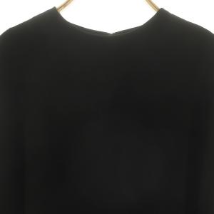 ENFOLD トリアセダブルクロスドルマンブラウス 長袖 プルオーバー 38 黒 ブラック