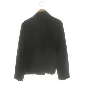 Tao ノッチドラペル ジャケット ジップアップ 比翼ボタン 背抜き裏地 M 黒 ブラック