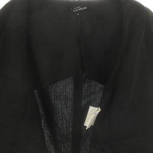 Tao ノッチドラペル ジャケット ジップアップ 比翼ボタン 背抜き裏地 M 黒 ブラック