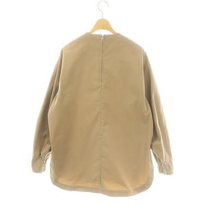 HYKE 23SS 15179 TASLAN TWILL TOP トップス プルオーバーシャツ 長袖 ラウンドスリット 1 ベージュ