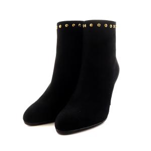 TAXI 80 ショートブーツ スタッズ スエード 35 22cm 黒 ブラック /AK8