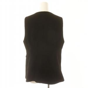 ANAYI 24AW ワッフルツイードペプラムジレ 38 ブラック