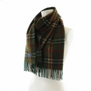 burberrys マフラー ストール ノバチェック カシミヤ100％ カーキ グリーン