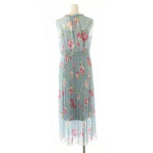 TOCCA 2点サマープリントプリーツ Summer Print Pleatsドレス ワンピース ロング丈 マキシ丈 ノースリーブ インナー付き