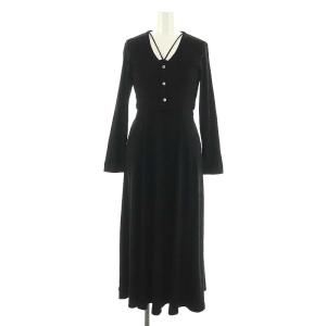 23SS セットアップ 2点セット コールテンコンパクトカーディガン 長袖 クロップド丈 × キャミワンピース