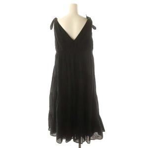 Merlette タグ付き FLOR DRESS ノースリーブ ティアード ワンピース ひざ丈 XS 黒 ブラック