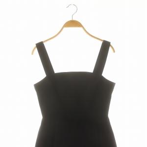 ANAYI タグ付き 23SS ライトグログランベア ワンピース ノースリーブ ロング ミモレ丈 36 S 黒 ブラック