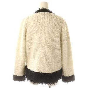 CELFORD タグ付き 22AW ツイードニットカーディガン ラメ入り フリーサイズ 白 ホワイト 黒 ブラック