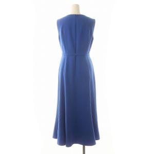 ANAYI 23SS ストレッチクロスベルト付き ワンピース 36 ロイヤルブルー