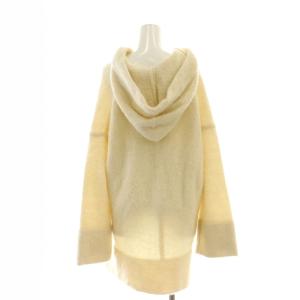 SAYAKA DAVIS Hooded Sweater ニットパーカー セーター 長袖 フード チュニック アルパカ M アイボリー