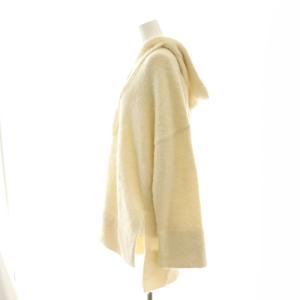 SAYAKA DAVIS Hooded Sweater ニットパーカー セーター 長袖 フード チュニック アルパカ M アイボリー