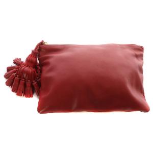 ANYA HINDMARCH ビッグタッセル クラッチバッグ ロゴ 赤 レッド