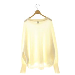 Spick&Span 23AW ドルマンロングリブニット セーター 長袖 ウール アイボリー
