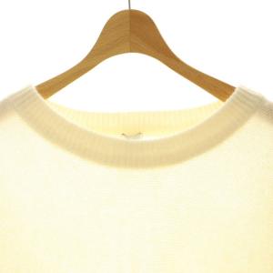 Spick&Span 23AW ドルマンロングリブニット セーター 長袖 ウール アイボリー