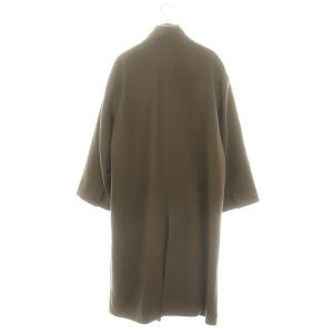 UNITED ARROWS Wスタンドカラーロングコート アウター 総裏地 ウール 38 カーキ /DO OS