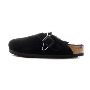 BIRKENSTOCK 24AW BOSTON VL SHEARLING サボ サンダル スエード 23cm 黒 ブラック