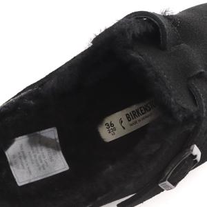 BIRKENSTOCK 24AW BOSTON VL SHEARLING サボ サンダル スエード 23cm 黒 ブラック